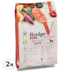 유한양행 레시피브이 세븐제로 강아지 사료, 연어, 2.1kg, 2개 - 유한양행사료