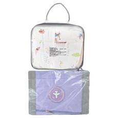 vanibaby 機洗機烘 頂級純棉 嬰兒床中床豪華9件組, 仿子宮包覆設計 溫馨小鹿款式, 嬰兒床50 x 90cm + 旅行袋44 x 18 x 35cm, 溫馨小鹿