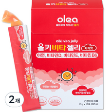 올레아 유아용 올키 비타젤리 아연 사과맛 15p, 2개, 225g