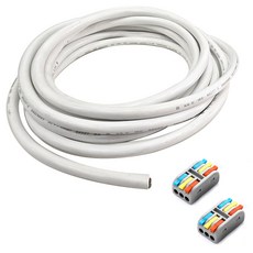 One Stop 切斷VCTF電線 白色 20m+3P接頭 2入組 1.5SQ*3C, 1組