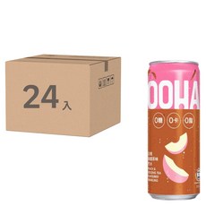 OOHA 氣泡飲 水蜜桃烏龍茶, 330ml, 24罐