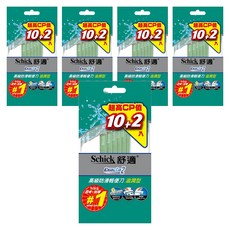 舒適牌 Schick Exacta2 高級防滑輕便刀 (10+2入) 潤滑型, 12支, 5包