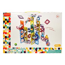 TEAMSON 彩色窗戶滾珠磁力積木片組 172片, 混合顏色, 1組