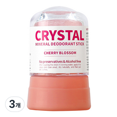 더블유피부연구소 크리스탈 데오드란트 체리블러섬, 45g, 3개