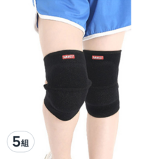 AOLIKES 奧力克斯 兒童防撞護膝, 藍/粉/黑, 男女通用 各類運動舞蹈跪地, M(27~39cm), 黑色, 5組