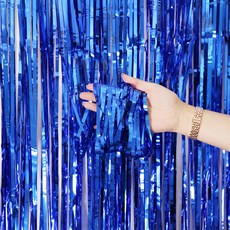 Eumes 派對裝飾裝飾流蘇派對窗簾, 亮藍色, 5個