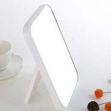 골드팡 접이식 스탠드 휴대용 탁상거울, 화이트