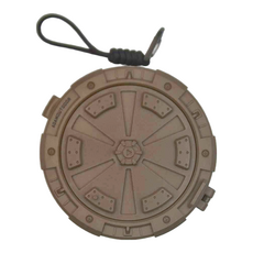 ADAMOUTDOOR 戶外戰術蚊香盒, 防火PC/ABS塑料+不鏽鋼五金, 直徑145 x 46mm, 沙色