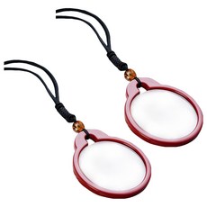 MEO 40歲到80歲適用 頸掛式放大鏡 紅色 3.00D, 單品, 2個