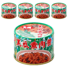 大茂 黑瓜素肉醬, 不含防腐劑、人工色素、糖精, 180g, 5罐