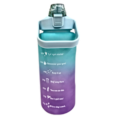 彈蓋吸管刻度運動水壺 2000ml 漸層款, 1個