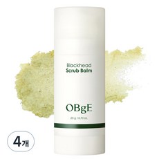 OBge 블랙헤드 스틱 스크럽 밤 20g, 1개입, 4개