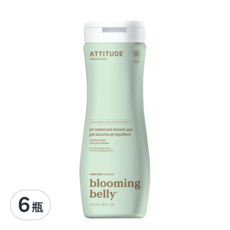ATTITUDE blooming belly 孕媽咪系列 摩洛哥堅果油天然沐浴露 473ml, 6瓶