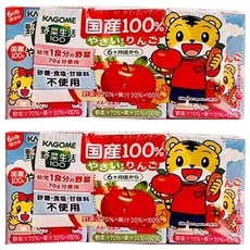 KAGOME 可果美 幼兒綜合蔬菜&蘋果汁100ml*6瓶，寶寶健康飲品首選, 100ml