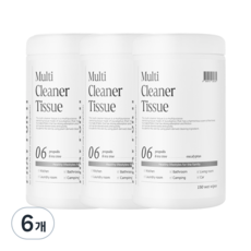  멀티클리너 티슈 150매, 6개 