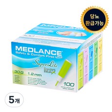 한독 메드란스 플러스 일회용 자동란셋 채혈기 30G, 100개입, 5개