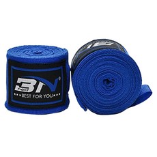 S-SportPlus+ 拳擊繃帶 25cm 藍色 一雙入 拳擊 格鬥 散打 運動防護, 1雙