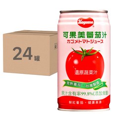 KAGOME 可果美 有鹽蕃茄汁, 24罐, 完熟蕃茄 台灣製造, 340ml