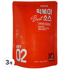 미쓰리 떡볶이소스 02 보통맛, 780g, 3개