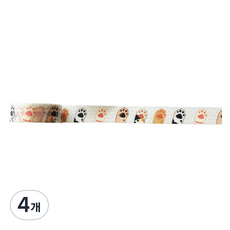 특별한상점 DIY 다이어리꾸미기 테이프스티커, 고양이 발, 4개