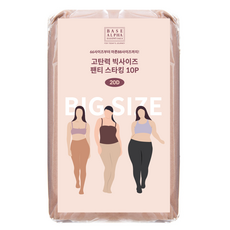 베이스알파에센셜 고탄력 빅사이즈 팬티 스타킹 벌크형 20D 10p
