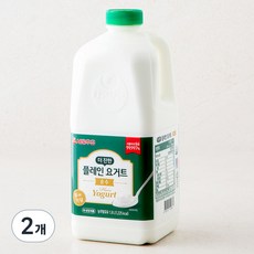 서울우유 더 진한 순수 플레인 요거트, 1.8L, 2개