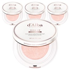 [비건뷰티] 달바 워터풀 톤업 선 쿠션 SPF50+ PA++++, 15g, 4개
