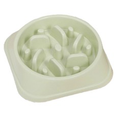 bebehome 寵物慢食碗, 綠色, 減緩進食速度，防止消化不良，安全無毒材質，底部防滑設計, 1入