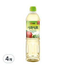 샘표 합성향 없는 사과식초, 900ml, 4개
