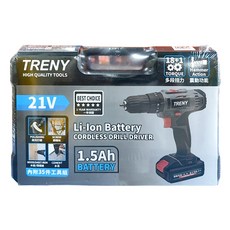 TRENY 雙速鋰電池震動起子機 21V, 1個