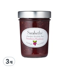 사라베스 스트로베리 라즈베리 잼, 255g, 3개