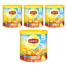 Lipton 立頓 罐裝水蜜桃冰茶粉, 1.2kg, 1罐, 4罐