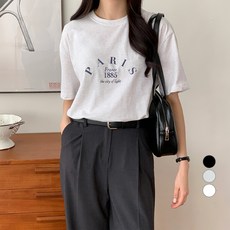 afinar 女用寬鬆巴黎 1885 短袖T恤