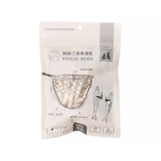 PETCOOK 派庫廚房 酥酥丁香魚凍乾, 嚴選在地大尾丁香魚, 天然鈣質, 無泡鹽 天然美味, 丁香魚, 50g, 1包
