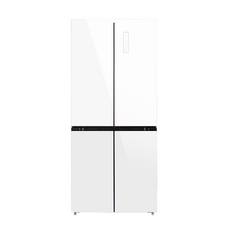 캐리어 모드비 피트인 파스텔 4도어 냉장고 412L 방문설치, 글라스 화이트, MRNF412WPM1