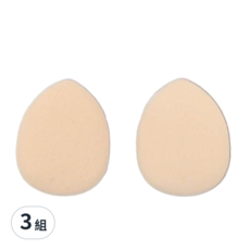 AMORTALS 爾木萄 小不點拇指靈活遮瑕粉撲 Set 2個, 水滴形狀, 高密度材質, 加寬絲帶, 3組