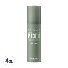 so natural FIXX 植萃敏感肌定妝噴霧, 100ml, 鎮靜舒緩, 妝容持久, 均勻噴霧不結塊, 打造自然妝效, 4瓶