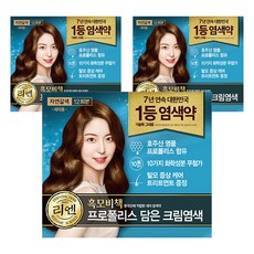 리엔 흑모비책 프로폴리스 담은 크림 염색제 새치용 12회분, 자연갈색, 3개