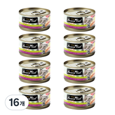 퍼시캣 전연령 고양이 프리미엄 포뮬라 주식캔, 80g, 닭+참치, 16개