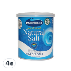 PACIFICSalt 天廚 紐西蘭日曬天然海鹽 300公克, 保留天然礦物質成分, 300g, 4罐