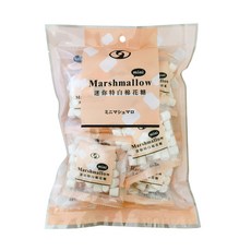卜祥 迷你特白棉花糖, 甜點DIY裝飾配件, 獨立包裝, 125g, 1袋
