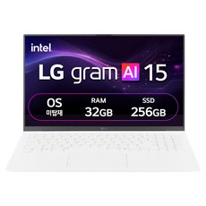 LG전자 2026 그램 AI 15 코어 Ultra5 방문설치, 에센스 화이트, 15ZD90U-GX59K, 256GB, 32GB, Free DOS
