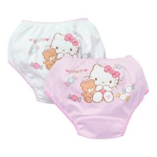 ONEDER 旺達棉品 凱蒂貓二入三角褲, 女童, 舒適褲襠, 女童用, S, 混色, 2入