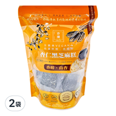 亦擇 杏仁黑芝麻糕, 25包, 純素, 低溫烘焙, 非油炸, 無添加澱粉, 250g, 2袋