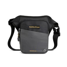 GoPeaks 潮流質感 戶外騎行多功能戰術腰包/斜跨包/重機腿包, 灰色, 尼龍材質, 200g, 1個