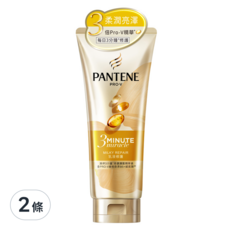 PANTENE 潘婷 3 MINUTE MIRACLE 乳液護髮精華, 染燙修護 秀髮光澤, 180ml, 2條