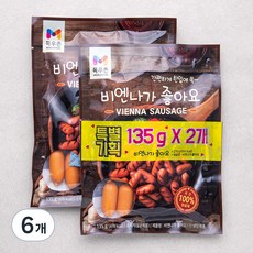목우촌 비엔나가 좋아요, 135g, 6개