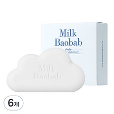 밀크바오밥 유아용 비누, 90g, 6개