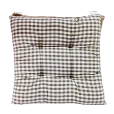 Wooree&deco 格紋方形蓬鬆坐墊 灰色 46 x 46cm 2個