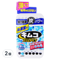 小林製藥 冷凍庫專用活性碳除臭劑, 日本雙重活性炭成分, 長效除臭180天, 消臭+防潮+保鮮, 三效合一, 26g, 2個